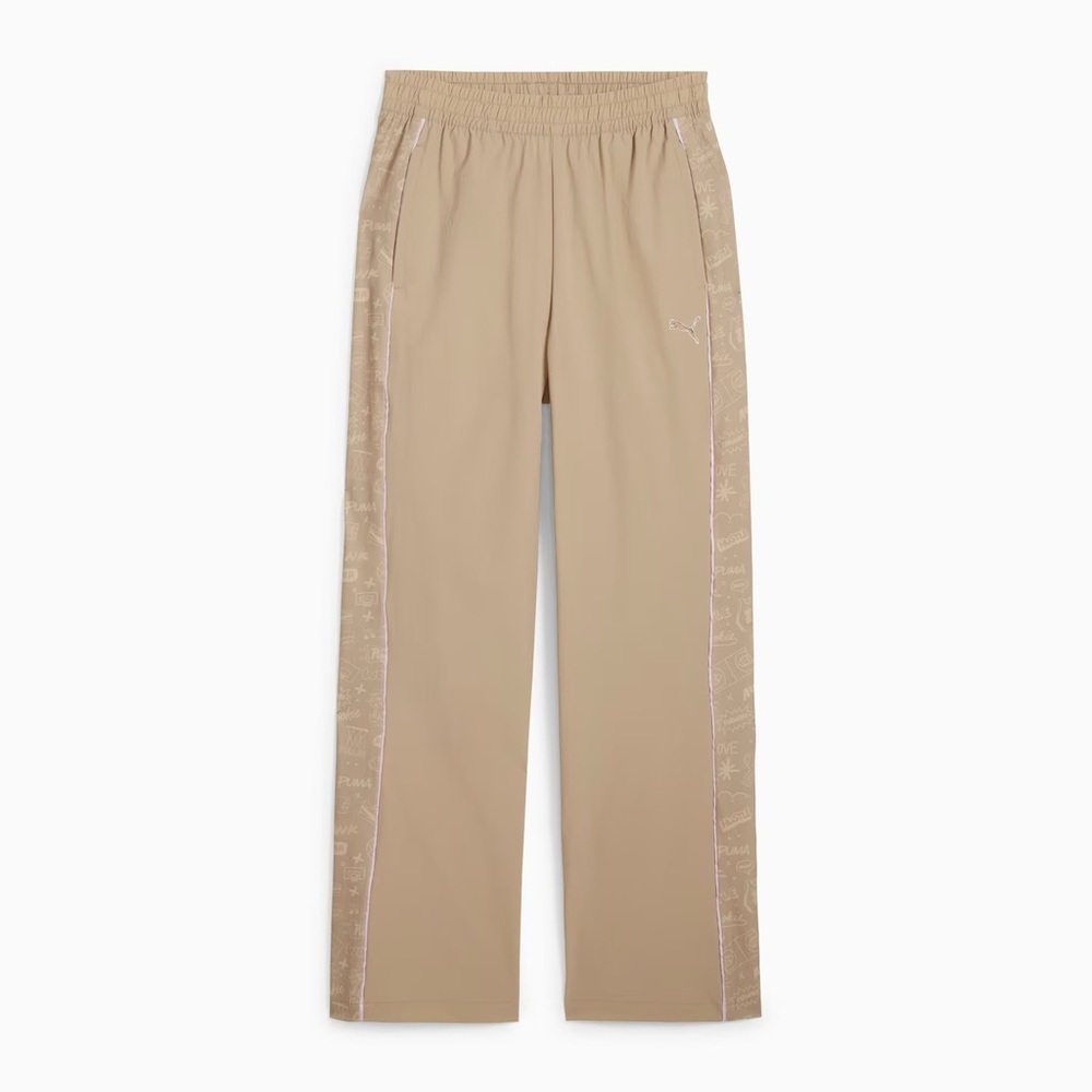 Puma x Sophia Chang Allover Printed Wide Leg Pants Track Bottoms Graphic